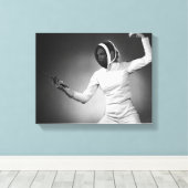 女性フェンシング キャンバスプリント (インサイチュ (ウッドフロア))