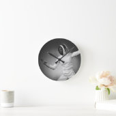 女性フェンシング ラウンド壁時計 (ホーム)