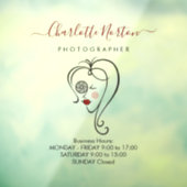 女性フォトグラファーのウィンドウの固定 ウィンドウサイン (シート3)