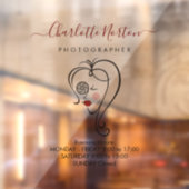 女性フォトグラファーのウィンドウの固定 ウィンドウサイン (シート2)