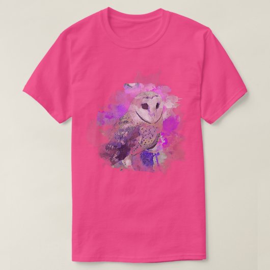 女性フクロウナイトバード1525 Tシャツ (デザイン正面)