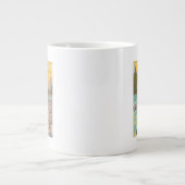 女性フライ·フィッシングアイダホヴィンテージ旅行ポスター ジャンボコーヒーマグカップ (正面)