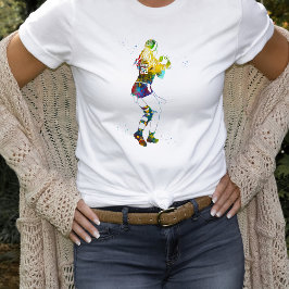女性フラグフットボール選手 Tシャツ
