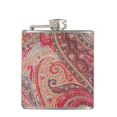 女性フラスコのためのヴィンテージのペイズリーのプリント フラスク (正面)