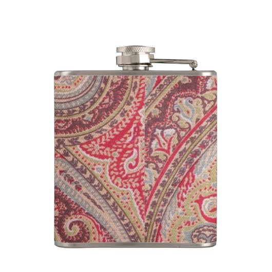 女性フラスコのためのヴィンテージのペイズリーのプリント フラスク (裏面)