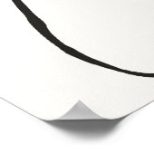 女性フラワーラインスケッチアートプリントポスター ポスター (角)