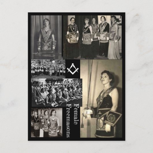 女性フリーメーソン ポストカード (正面)