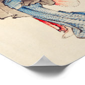 女性フルレングスポートレートby葛飾北斎 ポスター (角)