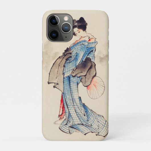 女性フルレングスポートレートby葛飾北斎 Case-Mate iPhoneケース (裏)