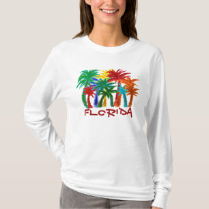 女性フロリダヤシの木のフード付きスウェットシャツ Tシャツ