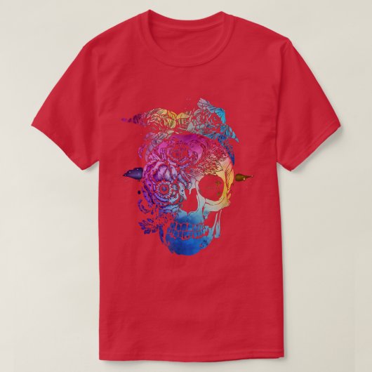 女性フローラバラバンダナヴィンテージハロウィーン6737 Tシャツ (デザイン正面)