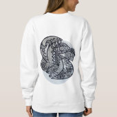 女性フード付きスウェットシャツ スウェットシャツ (裏面)