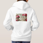 女性フード付きスウェットシャツ パーカ (裏面)