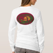 女性フード付きスウェットシャツ Tシャツ (裏面)