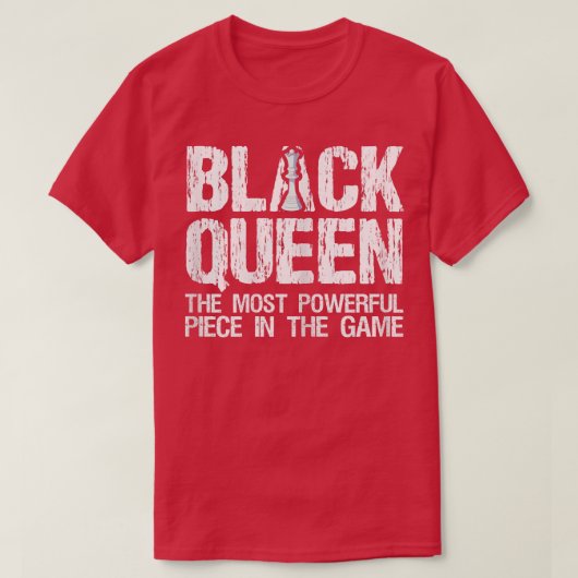 女性ブラッククイーンで最も強力な作品 Tシャツ (デザイン正面)