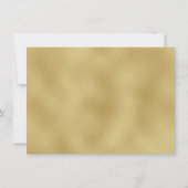 女性ブラック金ゴールドハイヒールプリンセス誕生日 招待状 (裏面)