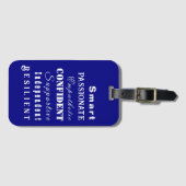 女性ブルー素晴らしのクオリティ ラゲッジタグ (正面横)