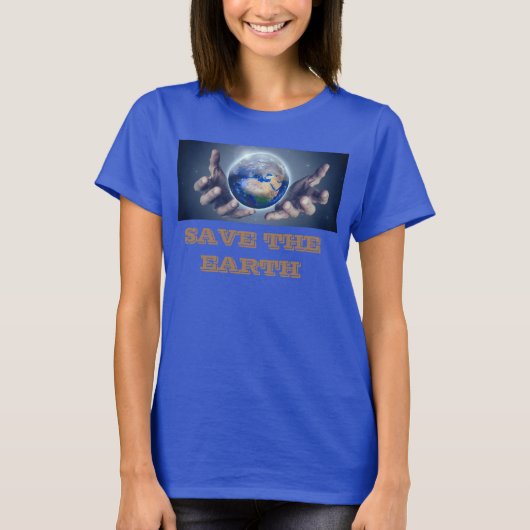 女性ブルーTシャツ Tシャツ (正面)