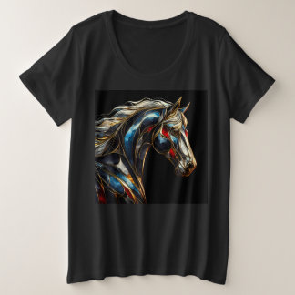 女性プラスArt Expression付きサイズTシャツ13 プラスサイズTシャツ