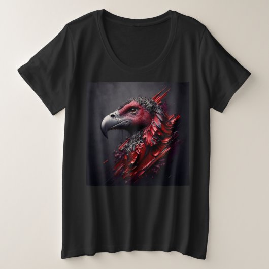 女性プラスArt Expression付きサイズTシャツ17 プラスサイズTシャツ (デザイン正面)