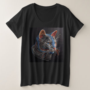 女性プラスArt Expression付きサイズTシャツ23 プラスサイズTシャツ