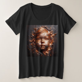 女性プラスArt Expression付きサイズTシャツ8 プラスサイズTシャツ