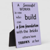 女性プラークの成功 フォトプラーク (側面)