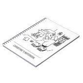 女性プリントワーカーノートブック ノートブック (左側)