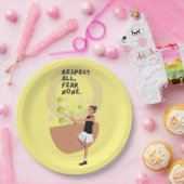 女性プレーヤー用テニスパーティー ペーパープレート (パーティー)