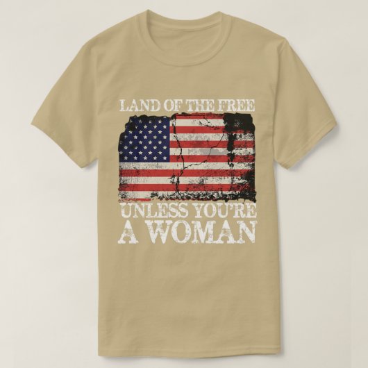 女性プロの選択でない限り、自由の土地 Tシャツ (デザイン正面)