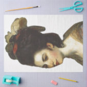 女性プロファイルの切り離し紙 薄葉紙 (クラフト)