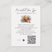 *~*女性ヘアラックスQR女性グガーリーラム 名刺 (裏面)