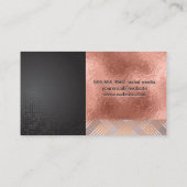 女性ヘア |バラフォイル金ゴールド |抽象芸術パターン 名刺 (裏面)