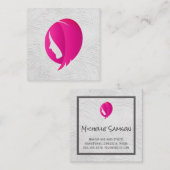 女性ヘア |プロフェッショナルヘアスタイリスト スクエア名刺 (正面/裏面)