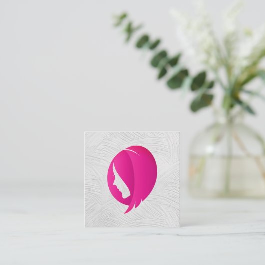 女性ヘア |プロフェッショナルヘアスタイリスト スクエア名刺 (スタンド正面)