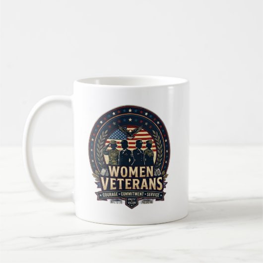 女性ベテランマグ コーヒーマグカップ (左)