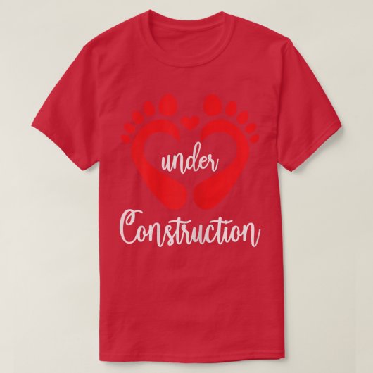 女性ベビーアンダー建築ベビー足ハートプレ Tシャツ (デザイン正面)