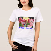 女性ベラtee.ハッピーイースターアルパカ トライブレンドＴシャツ (正面)