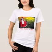 女性ベラtee.母の日おめでとう。ラガドールネコ トライブレンドＴシャツ (正面)