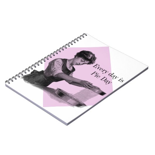 女性ベーキングのヴィンテージのイラストレーション ノートブック (左側)