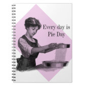 女性ベーキングのヴィンテージのイラストレーション ノートブック (正面)