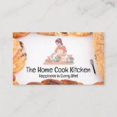 女性ベーキングイン厨房 | ペストリー 名刺 (正面)