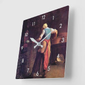 女性ベーキングパンジャン·フランソワ·ミレ スクエア壁時計 (傾斜)