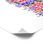 女性ベースの選手が1赤いブルーの黒で悩む フォトプリント            (角)