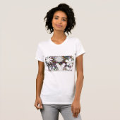 女性ペンシル花シャツ Tシャツ (正面フル)