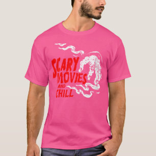 女性ホラーアート – 怖い映画と寒さ – Psycho Tシャツ