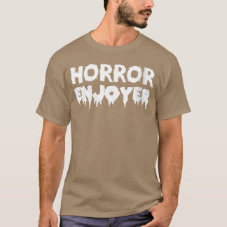 女性ホラー好きおもしろホラー映画ファンVネック Tシャツ