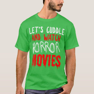 女性ホラー映画好きのためのカジュアルなデザインTシャツ Tシャツ