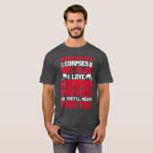 女性ホラー映画+ハロウィンファン+ホラーTシャツ Tシャツ (正面フル)