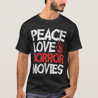 女性ホラー映画 平和 愛 ホラー映画 Tシャツ